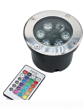 Купить Edison2011 6W 9W AC 85-265V LED Underground Lamp Light RGB Colorful with 24 Keys Controller IP67 Waterproof Projector Light for Garden