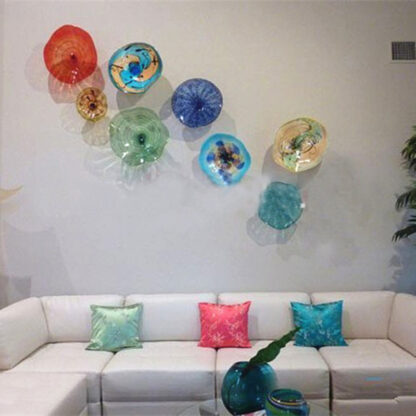 Купить Sofa Television Lamps 100% Hand Blown Murano Glass Art in Cluster Style Home Decor Wall Plates