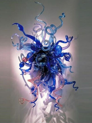 Купить 100% Mouth Blown Glass Cobalt Color Lamp Balls LED EC UL Certificate Art Flower Wall Sconces Lamps