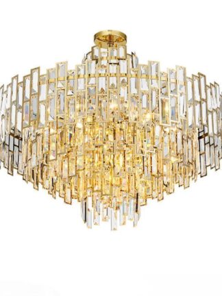 Купить Modern Art Deco LED Chandelier Lustres Luxury Lobby Chandelier Dining Room Living Room lamps Gold Restaurant and Bar lamp