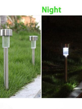 Купить 10pcs lot Stainless Steel Led Solar Lawn Light For Garden Decorative Outdoor Solar Stick Lights White Light