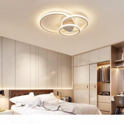 Купить Dimmable Rings Modern Led Ceiling Lights For living room lights Bed room lamparas de techo Double Glow led Ceiling Lamp bedroom light