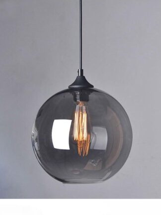 Купить Loft Hemp Rope Vintage Pendant Lights Personality Pendant Lamp Originality Plated Glass Bar Transparent Hanging Lamp