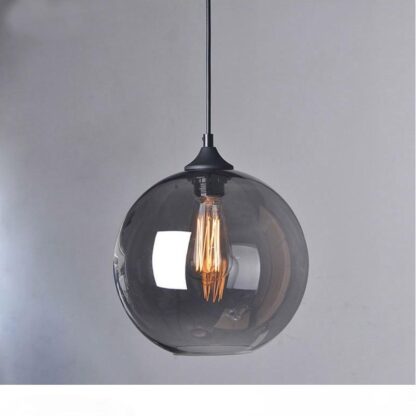 Купить Loft Hemp Rope Vintage Pendant Lights Personality Pendant Lamp Originality Plated Glass Bar Transparent Hanging Lamp