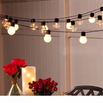 Купить outdoor 10m 38 led party string fairy light christmas xmas globe bulb led fairy string light garland garden street wedding decor