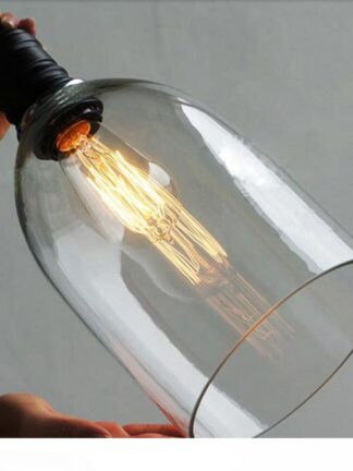 Купить Retro Industrial DIY Ceiling Lamp Light Glass Pendant Lighting Home Decor Fixtures Free Edison Bulb E27 110V-240V