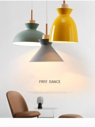 Купить modern Lamp chandelier solid wood modern minimalist style macaron creative bedroom dining room living room Hangling lamp Lrcc006