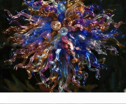 Купить 2020 Custom Old Style Colors Hand Blown Glass Chandelier Italy Design Murano Glass Hanging Lamp for Christmas Holidays Decoration