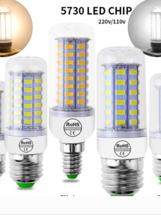 Купить LED Lamp 10PC LOT LED Light 220V LED Bulb 48 56 69LEDs Corn Light SMD 5730 Lampada No Flicker light for Home Decoration.