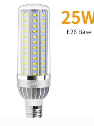 Купить High Power Corn Light E27 LED Lamp 25W 35W 50W Candle Bulb 110V E26 LED Bulb Aluminum Fan Cooling No Flicker Light 2835.