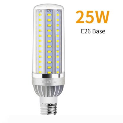 Купить High Power Corn Light E27 LED Lamp 25W 35W 50W Candle Bulb 110V E26 LED Bulb Aluminum Fan Cooling No Flicker Light 2835.