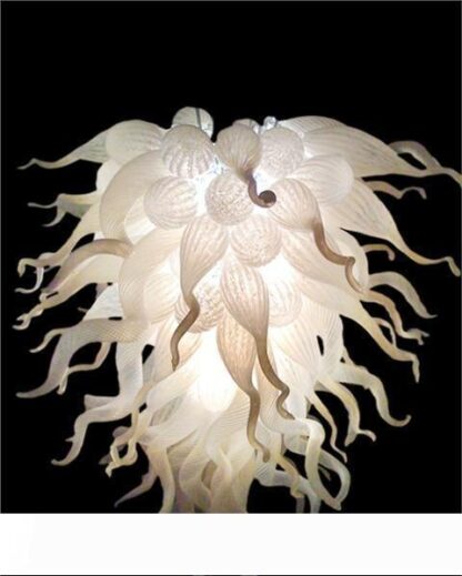 Купить China Factory-outlet Handmade Blown Glass Chandelier Light White Murano Glass Art Decorative Ceiling Hanging LED Chandelier