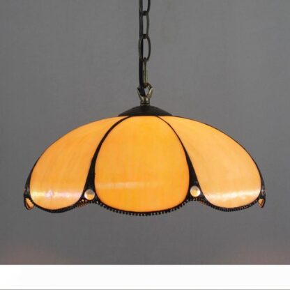 Купить Tiffany Yellow Lamp Glass Shade Pendant Light Single Pendant Hanging Light Foam Packing For Hallway Corridor Kitchen