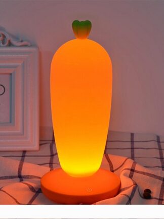 Купить BRELONG Touch Creative Carrot Shape Night Light Girl Bedroom Bedside Sleeping Night Light White Pink Orange