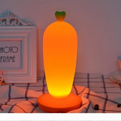 Купить BRELONG Touch Creative Carrot Shape Night Light Girl Bedroom Bedside Sleeping Night Light White Pink Orange