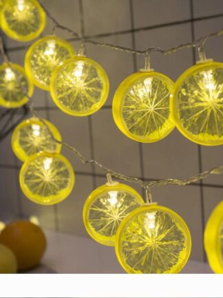 Купить BRELONG LED Chain Lemon Tricolor Series Light Chain Fruit Fruit Light Cool Indoor Space Window Wedding Background Decoration