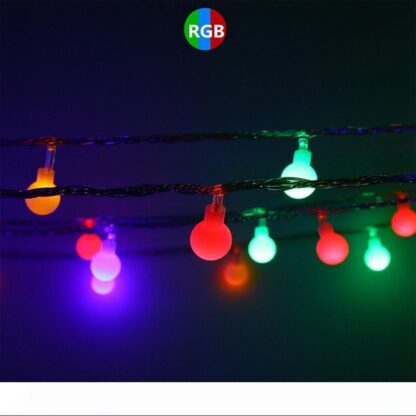 Купить BRELONG 4.5cm 30LED Big Ball Light Solar led String String Holiday Decoration Lights Outdoor Decoration Christmas Tree Party