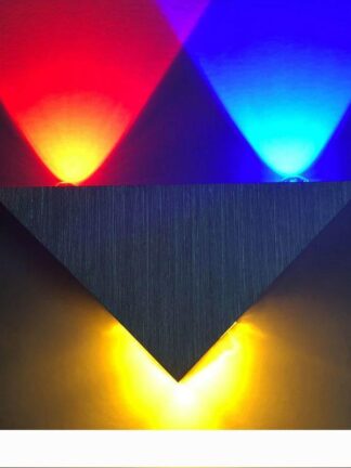 Купить LED Wall Light 5W AC90-265V Colorful Decoration Triangle Aluminum Wall Lamps For Bedroom Home Lighting Luminaire Light Fixture 10101