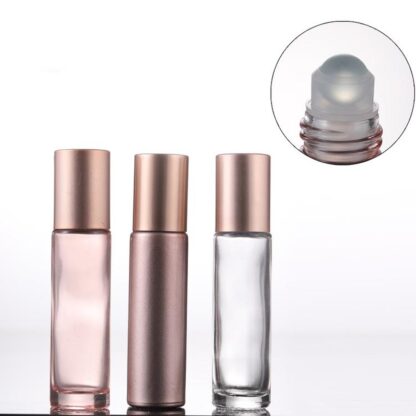 Купить Pink Rose Golden Roller Bottle Essential Oil Bottle Lipgloss Tube Container Eye Gel Roller Bottle Cosmetic Packaging P265