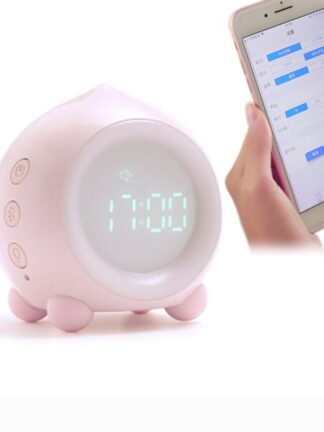 Купить Children's Sleep Trainer Alarm Bluetooth Clock Light Control Smart Alarm Clock Intelligent LED Night Light Home Decoration Clock 10092