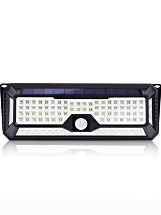 Купить BRELONG Solar Outdoor 136LEDs Wall Light Infrared Body Sensor Light IP44 Waterproof for Courtyard Garden Community