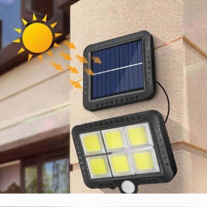 Купить BRELONG 1 pcs Solar COB Wall Light Split Body Sensor 120LEDs Courtyard Home Outdoor Garden Villa