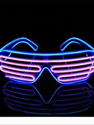 Купить BRELONG two-color EL flash glasses lights party DJ luminous fluorescent display bar gifts Halloween decorative glasses
