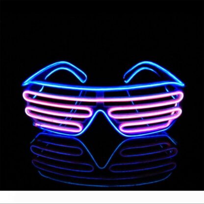 Купить BRELONG two-color EL flash glasses lights party DJ luminous fluorescent display bar gifts Halloween decorative glasses