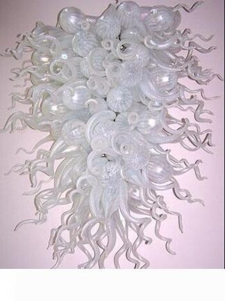 Купить Free Shipping AC Led Bulbs 110v 240v White New Wedding Deco Blown Glass Murano Chandelier Light
