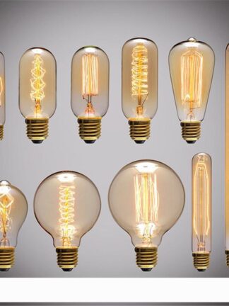 Купить Retro Edison Light Bulb E27 220V 40W ST64 A19 T10 T45 T185 G80 G95 Filament Vintage Ampoule Incandescent Bulb Edison Lamp