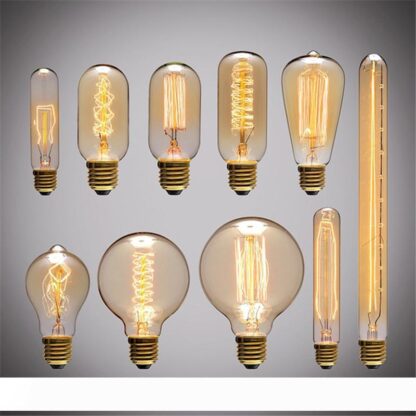 Купить Retro Edison Light Bulb E27 220V 40W ST64 A19 T10 T45 T185 G80 G95 Filament Vintage Ampoule Incandescent Bulb Edison Lamp