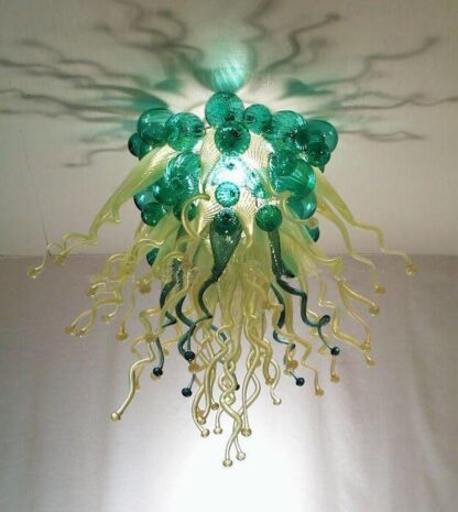 Купить Lamps Design Modern LED Crystal Ceiling Light Green Murano Glass Blown Bubble Chandelier Lighting Indoor Hotel Lights Girban Brand