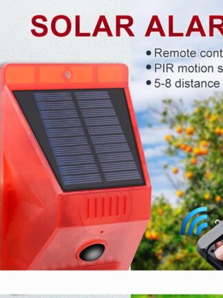 Купить Edison2011 New Solar Strobe Light Alarm Lights 8 LEDs Motion Sensor Security Alarm Lamp 129db Sound Security Siren