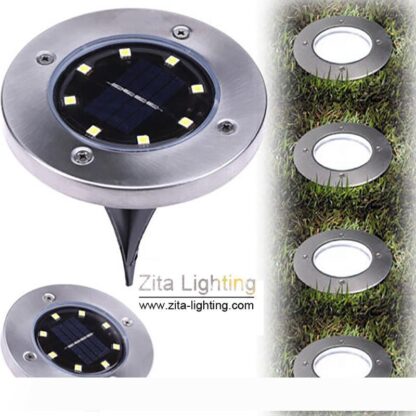 Купить Zita Lighting Super Bright 8 LEDs Solar Powered Waterproof Lights for Home Yard Driveway Lawn Lamp Road Ground Lights Deck Garden Pathway