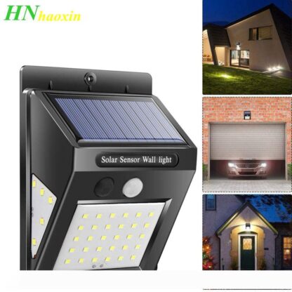 Купить HaoXin Solar Garden Light 30 LED Solar Powered PIR Motion Sensor Lamp Waterproof Outdoor Lighting Decoration Lights Wireless Wall Lamp