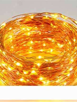 Купить Color RGB LED Solar Twinkle Wire Cooper Light 200LEDs 72ft 22m Brass Lamp Garden Lighting Outdoor Indoor Waterproof Rechargeable Battery