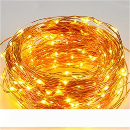 Купить Color RGB LED Solar Twinkle Wire Cooper Light 200LEDs 72ft 22m Brass Lamp Garden Lighting Outdoor Indoor Waterproof Rechargeable Battery