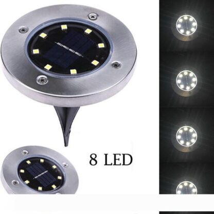 Купить Edison2011 IP65 Waterproof 8 LED Solar Outdoor Ground Lamp Landscape Lawn Yard Stair Underground Buried Night Light Home Garden Decoration