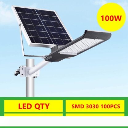 Купить Umlight1688 50W 100W LED Solar Street Light Outdoor IP65 Light Control Solar Power Led Light Garden Yard Street Lamp with Smart Remote Co