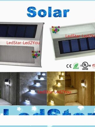 Купить High Bright 2LED Solar Powered Stainless Steel Outdoor Corridor Pathway Stairs Driveway Flowerbeds Superior Durable white Light Lamp