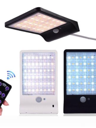 Купить Upgraded 48 leds Solar Light Color Adjustable With Controller Three Modes Waterproof Lamp Lights For Outdoor Garden Wall Street