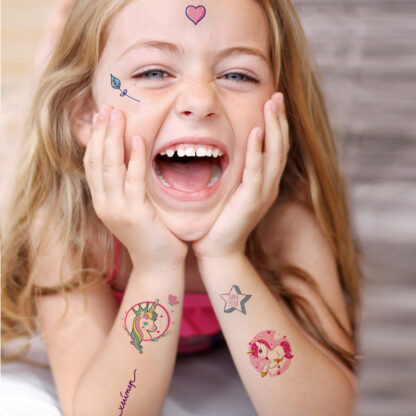Купить new childrens tattoo stickers waterproof and environmentally friendly unicorn tattoo stickers animal cartoon water transfer stickers