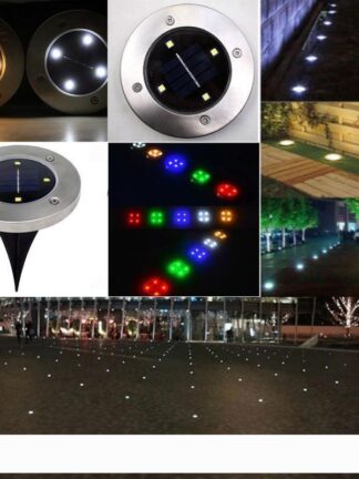 Купить IP65 Waterproof 2led 4led 8led Solar Outdoor Ground Lamp Landscape Lawn Yard Stair Underground Buried Night Light Home Garden Decoration