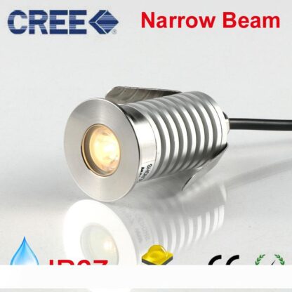 Купить CREE LED Underground Lamp IP67 12V 24V 1W 3W Garden Outdoor Spot Ground Light Narrow Beam Angle Recessed Spotlight 15degree Inground Uplight