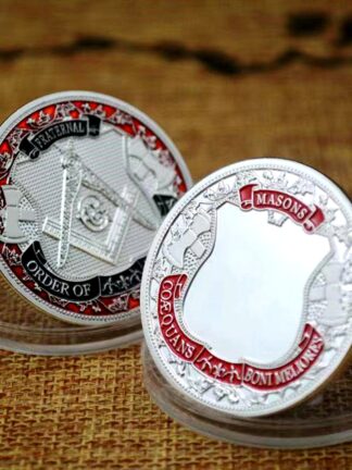 Купить 50pcs Non Magnetic Fraternal Order Of Freemasons Masons Craft Coeouans Bonimeliores Silver Metal Plated Souvenir Coin