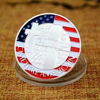 Купить 50pcs Non Magnetic Normandy Landing War Silver Plated Military Challenge Metal Coin Collection For Holiday Gifts With Round Acrylic Box