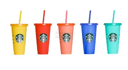 Купить 24oz Starbucks Color Changing Tumblers Mugs Plastic Drinking Juice With Lip And Straw Magic Coffee Cups 1