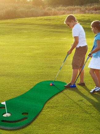 Купить Design Golf Putting Mat Automatic Ball Return Customized MINI Green Indoor Outdoor Simulator Training Aid Equipment