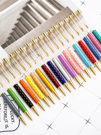 Купить Fashion Creative DIY Metal Ballpoint Pens Wedding Gift Self-filling Pen School Stationery Office Supplies Writing Gift