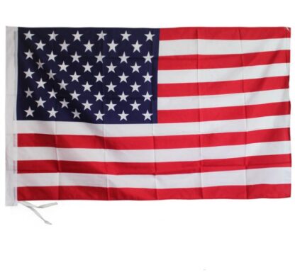 Купить 100pcs 100% Polyester USA US Flag 90cmx150cm American Flag FT United States Stars Stripes Be Proud Show off Your Patriotism 3 * 5 Feet SN266